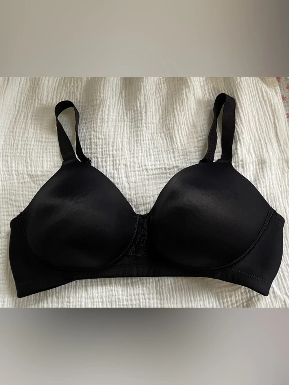 Vanity Fair 38C Bra Black Sexy Invisible Push Up Comfort